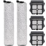 (5 Pieces) Replacement Brush Rollers and HEPA Filters Compatible with Tineco Floor One S3/ iFloor 3 Cordless Wet Dry Vacuum Cleaner, Replacement Parts Accessories Kit, 2 Brush Rollers, 3 HEPA Filters