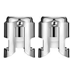 BovcTrraann Champagne Stoppers with Stainless Steel, Champagne Saver with Food Grade Silicone Leak Proof, Suitable for Champagne, Cava, Prosecco, Sparkling Wine (2Pack)