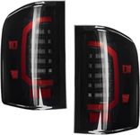 vvavv LED Tail Lights Compatible with 2007-2013 Chevy Silverado 1500 2007-2014 Silverado 2500 HD/3500 HD, LED Tube Rear Light Lamp Dark Smoke Replace A Pair