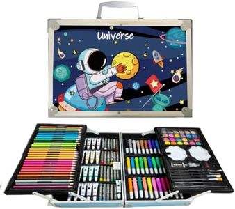 Breatoi 145 Pcs Space Kids Art Drawing Set : Art and Craft Supplies : Drawing and Painting Set :Great Birthday Gift for Boys Girls Children - 145 Pcs Art Set