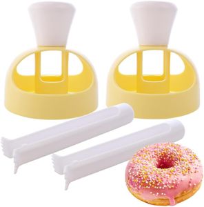 Doughnut Mould Doughnut Maker DIY Doughnut Donut Cutters with Dipping Pliers, 2Set Donut Mould Maker Donut Cutter with Dipping Plier, Donut Cutter Maker Doughnut Cake Maker Molds with Dipping Plier