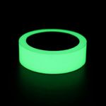 GlowTail Radium Night Glow in Dark Tape 50.8 mm (2 Inch) Width x 5 Meters (16 Feet) Length. Luminous Self-Adhesive Tape Safety Warning Security Stage Home Decoration Tape, Green