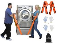 MAXBROTHERS Moving Straps for Lifting Furniture, 2-Person Lifting Straps Moving up to 850LBS, Wide Design 3.15in for Appliances, Mattresses，Furniture，with Cotton Gloves & Storage Bag