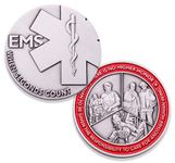 EMS Challenge Coin - When Seconds Count - Emergency Medical Services Coin - Die Stuck 3D Challenge Coin