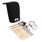 Narrative Cosmetics Essential SFX Makeup Brush Kit - 12 Piece Special Effects Makeup Brush Set with Vanilla Fragrance Brush Soap Cleanser & Standing Makeup Brush Bag - Professional Brush Kit for SFX Makeup Artists - Film, Theater, Halloween - Collection #1