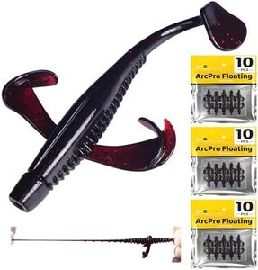 ArcPro Paddle Tail Swim Baits, 30Pcs TPE-Soft Plastic Baits, Unique Vibrating Swim Action, Shaky Sinking Motion, Crappie Lures, for Saltwater/Freshwater, Great Bait for Family Fishing, Flashing Red