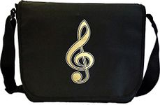 MusicaliTee Music Notation Treble Clef - Sheet Music & Accessory Messenger TRIO Bag