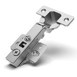 Chibery 10 Pack Frameless Soft Close Cabinet Hinge, 110 Degree Concealed European Style, 45mm Screw Center-to-Center, Full Overlay 3D Adjustable, Slow Shut, Clip-On Plate, Cupboard Door Replacement