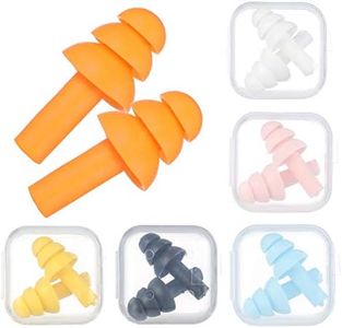 Fuyamp 6 Pairs Swimming Ear Plugs, Professional Waterproof Silicone Soft Ear Plugs Reusable Earplugs Noise Reducing Ear Plugs for Swimming Surfing and Other Water Sports