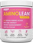 RSP AminoLean - All-in-One Pre Workout, Amino Energy, Weight Management Supplement with Amino Acids, Complete Preworkout Energy for Men & Women, Pink Lemonade, 30 Servings