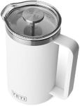 YETI Rambler 34 oz. French Press Coffee Maker, with GroundsControl Filter, White