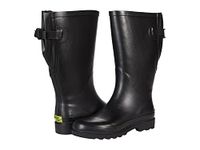 Western Chief Women's Wide Calf Rain Boot, Black Satin Finish, 8 W US