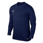 NIKE Men Park VI Long Sleeve Jersey - Midnight Navy/White, X-Large