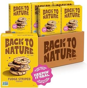 Back to Nature - Fudge Striped Cookies - Made with Quality Ingredients like Wheat Flour - Vegan and Non-GMO - Seriously Tasty Snack - 5.5 Ounce (Pack of 6)