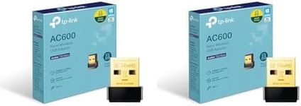 TP-Link AC600 USB Wi-Fi Dongle, Dual Band 5 GHz Wireless Adapter for PC, Desktop and Laptop, Supports Windows 11/10/8.1/8/7/XP, Mac OS 10.9-10.13 (Archer T2U Nano) (Pack of 2)
