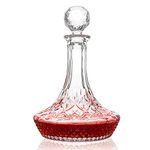 KANARS Wine Decanter with Stopper, No-Lead Crystal Wine Decanter for Whisky, Bourbon, Red Wine, Gift Idea for Holidays, Retirement, Birthdays, Weddings, Anniversaries, Stylish Gift Box,1250 ml
