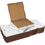 White Pizza Boxes by HTTP - 16 x 16 Pizza Box Size, Corrugated, Kraft – 50 Pack