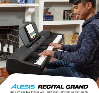 Alesis Recital Grand 88-Key Digital Piano – Full-Size Weighted Keys