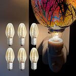 NOTSEK 6 Pack Scentsy Light Bulb Replacement, E14 10W Bulb 220V Warm White Light Small Screw Bulb Up to 8000H for Wax Burner Bulbs, Night Lights, Himalayan Salt Lamps