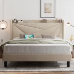 Feonase Queen Bed Frame with Chargi