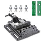 Drill Press Vise,4" Heavy Duty Bench Vise, Bench Clamp Vise，Drill Press Vice with Multi-Groove Vice Jaw Pads