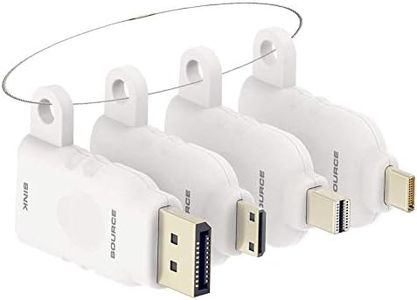 Universal HDMI Adapter Ring Kit with Security Loop-4K USB C, Displayport,Mini DP, Mini HDMI to HDMI Office Video Converter. Four Adapters with Key Security Loop.Universal HDMI Adapter Kit, HDMI Ring