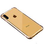 CaseHQ Designed Gold Clear Case for iPhone Xs/iPhone X. Bumper Frame with Air Cushion Technology for Apple iPhone Xs (2018) / Designed for Apple iPhone X (2017)