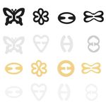 32Pcs Bra Strap Clips Anti-Slip Buckles Conceal Straps Bra Back Clip Bra Strap Holders Bra Clips Racerback Invisible Bra Center Clip Bra Straps Snap on Clips for Women Girls Clear Black White Beige
