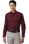 Peter England Men's Slim Fit Shirt (PESFOSLPM99467_Maroon 44)