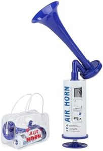 SUPAWAY Corne de supporter Klaxon sécurité Klaxon bateau Corne de brume portable Klaxon de pompe à air Universel air horn avec fourre pour fête, camping, événements sportifs ne s'épuise Jamais, Bleu
