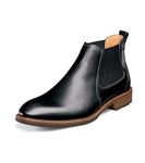 Florsheim Men's Cottage Gore Boot Chelsea, Black Crazy Horse, 10