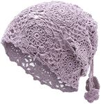 ZLYC Women Cotton Crochet Slouchy B