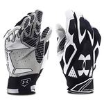 Under Armour Men's Motif III Batting Gloves, mens, 1278199, Black (001)/Black, S