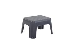 Rubbermaid One-Step Stool, Bisque, Holds up to 200 Pounds, 7" Height, Gray, Durable Step Stool for Kids/Bathroom/Home/Office/Garage