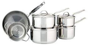 Meyer - 10-Piece Confederation Stainless Steel Cookware Set, Induction Cooktop Compatible