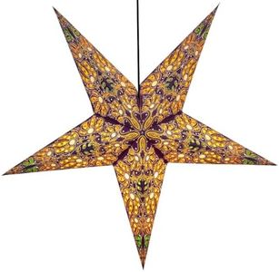 Om Gallery Paper Star Lantern 24 Inch - Recycled Boho Lamp Trip