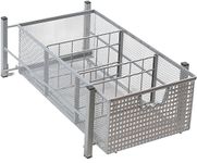 DecoBros Mesh Cabinet Basket Organizer, Silver (Medium - 9.4 x 15.3 x 5) by Deco Brothers