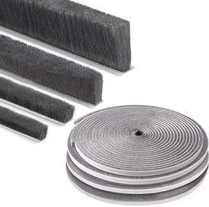 ZOMPAGO Brush Weather Stripping Door Seal -0.4 inx0.4inx33FT,Effective Weather Stripping for Doors & Windows, Insulation Strip for Gap Filling,Draft Stopper for Exterior Doors, Window Seal,Conditioner