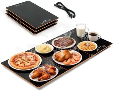 NITOWOLF Electric Warming Tray, 32" x 15" Modular Warming Mat for Food, Tempered Glass Surface, Food Warmers for Parties Buffet
