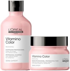 L'OREAL PROFESSIONNEL PARIS Vitamino Color Shampoo 300Ml & Hair Mask 250Gm Combo With Resveratrol For Color-Treated Hair, Serie Expert (Pack Of 2)