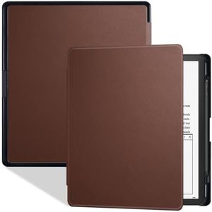 BOZHUORUI Slim Case for Kindle Scribe (10.2 inch,2022 Release) - Lightweight PU Leather Book Folio Cover with Pen Holder and Auto Sleep/Wake, Brown