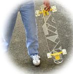 GHOST BOARDS Clear Longboard- Web 33" Skinny Cruiser with LED Glow Wheels & Non-Slip Deck for Smooth Rides- Sleek Ghost Longboard Offers Control & Balance- Cruise Freely on Pro Skateboards for Adults