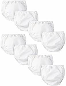 Gerber Unisex Baby Toddler 8 Pack Waterproof Diaper Cover, White, 9 Months