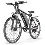 BK90 Electric Bike for Adults 26 Inch, Urban Electric Bicycle with 48V 9Ah Removable Battery & 250 Powerful Motor, 5 Pedal Assist Levels and Front Suspension E Bike for Men Women Commuter