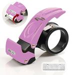 【Upgraded】PROSUN Pink Blade Safety Cover 2 Inch Professional Packing Tape Dispenser Packaging Metal Handheld Tape Gun Sealing Cutter with Extra Blade