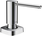 hansgrohe 40468000 A71 Soap Dispenser for Sink, Chrome Kitchen Accessory, Square