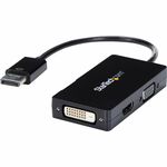 StarTech.com 3 in 1 DisplayPort Multi Video Adapter Converter - 1080p DP Laptop to HDMI VGA or DVI Monitor or Projector Display (DP2VGDVHD)