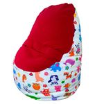 AHC Baby Bean Bag with Safety Belt in Family Print (Red, with Beans)