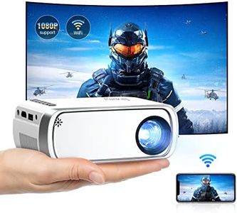 Mini Projecteur 1080P Supportée Vidéoprojecteur Portable WiFi Projecteur Video Home Cinéma, Compatible avec Smartphone HDMI USB Firestick