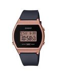 Casio Men's Quartz Date Digital Rose-Gold Dial Resin Strap 35mm Watch LW204-1A